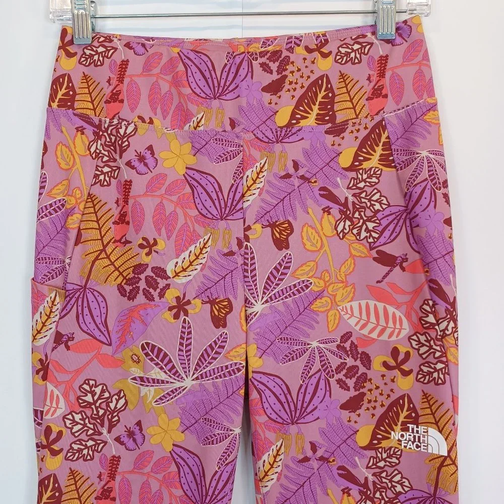 THE NORTH FACE GIRLS Sz XL FLASHDRY On Moutain Tights, Pocket Athletic High Rise - Picture 3 of 12